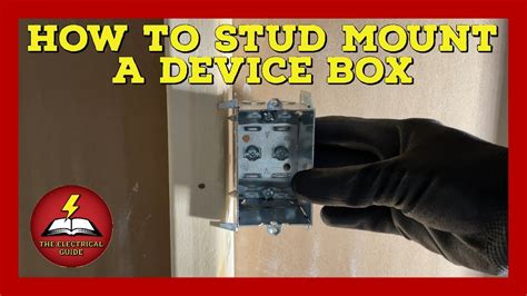 how to mount electrical box to stud|installing outlet box on stud.